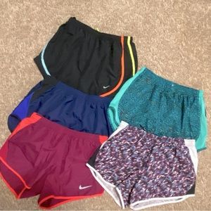 5 pairs Nike athletic shorts - Women’s size small